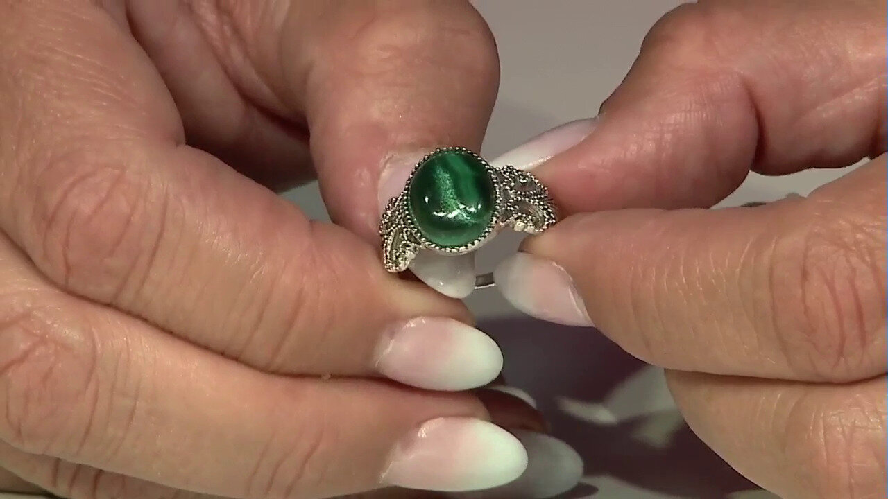 Video Bague en argent et Malachite (Art of Nature)