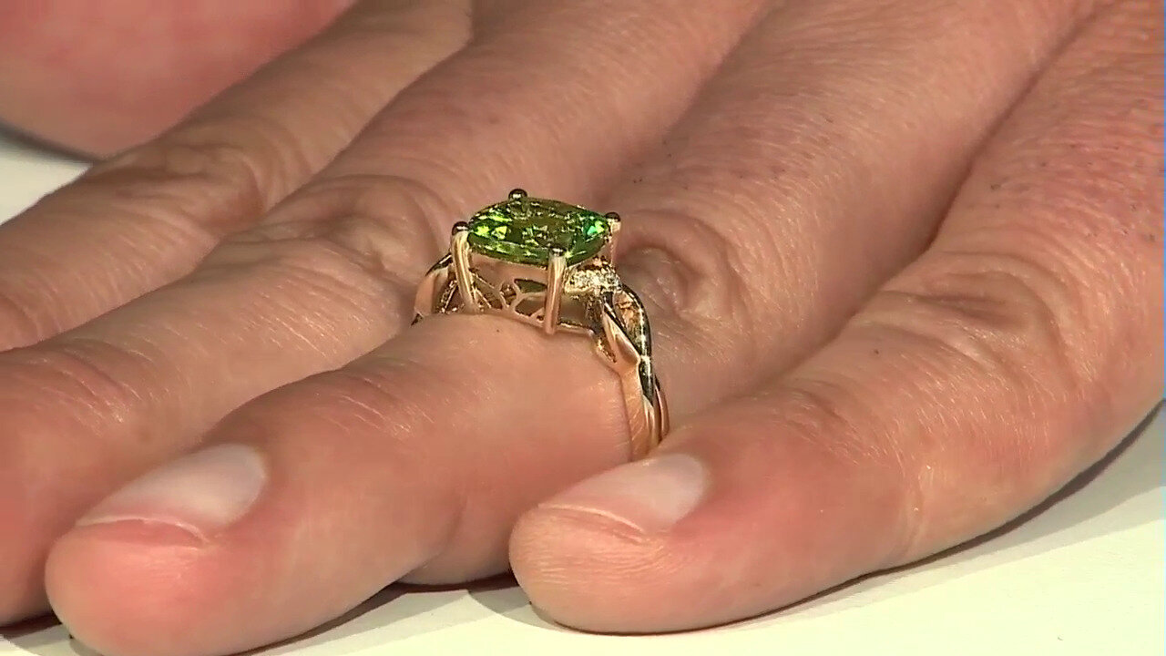 Video 14K Dashihe Peridot Gold Ring (CIRARI)