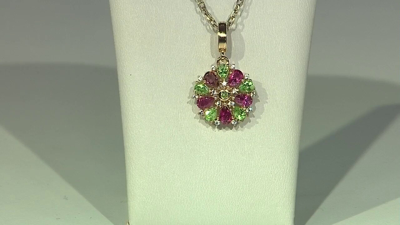 Video Nigerian Pink Tourmaline Silver Pendant