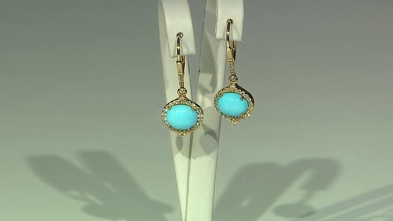 Video Sleeping Beauty Turquoise Silver Earrings (Faszination Türkis)