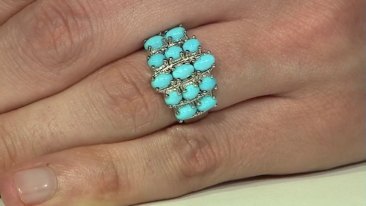 Video Bague en argent et Turquoise Sleeping Beauty (Faszination Türkis)