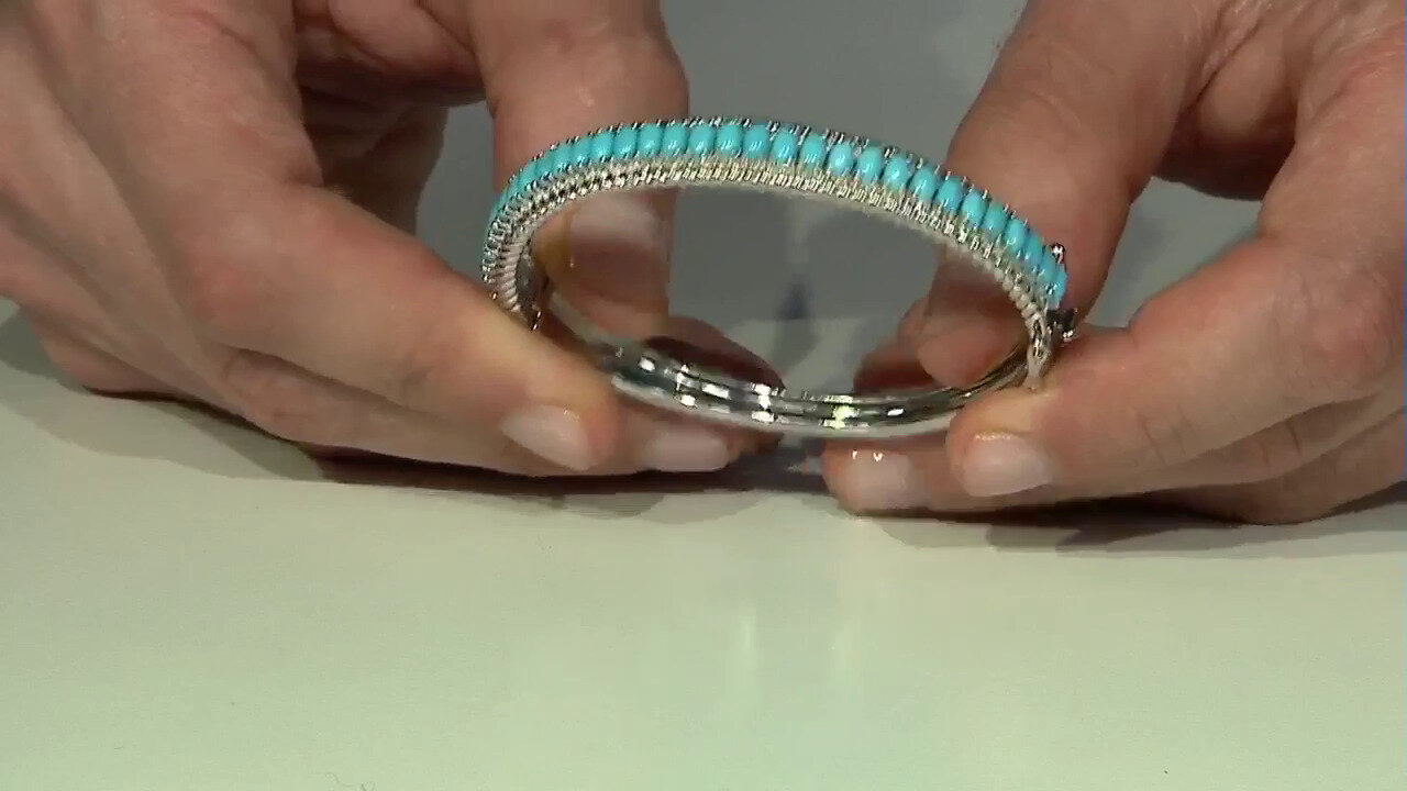 Video Sleeping Beauty Turquoise Silver Bangle (Faszination Türkis)