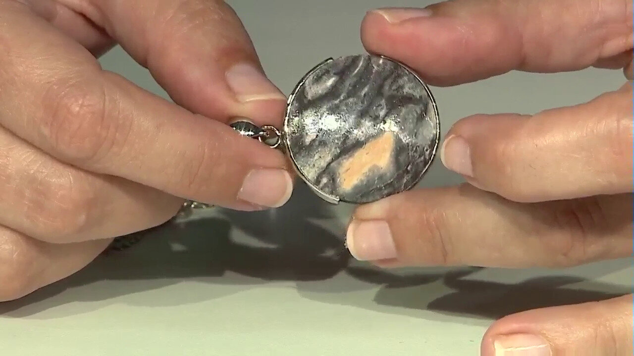 Video Batik Jasper Silver Pendant (Bali Barong)