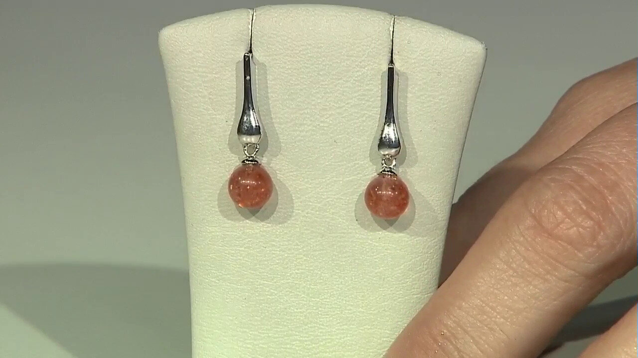 Video Boucles d'oreilles en argent et Pierre du Soleil