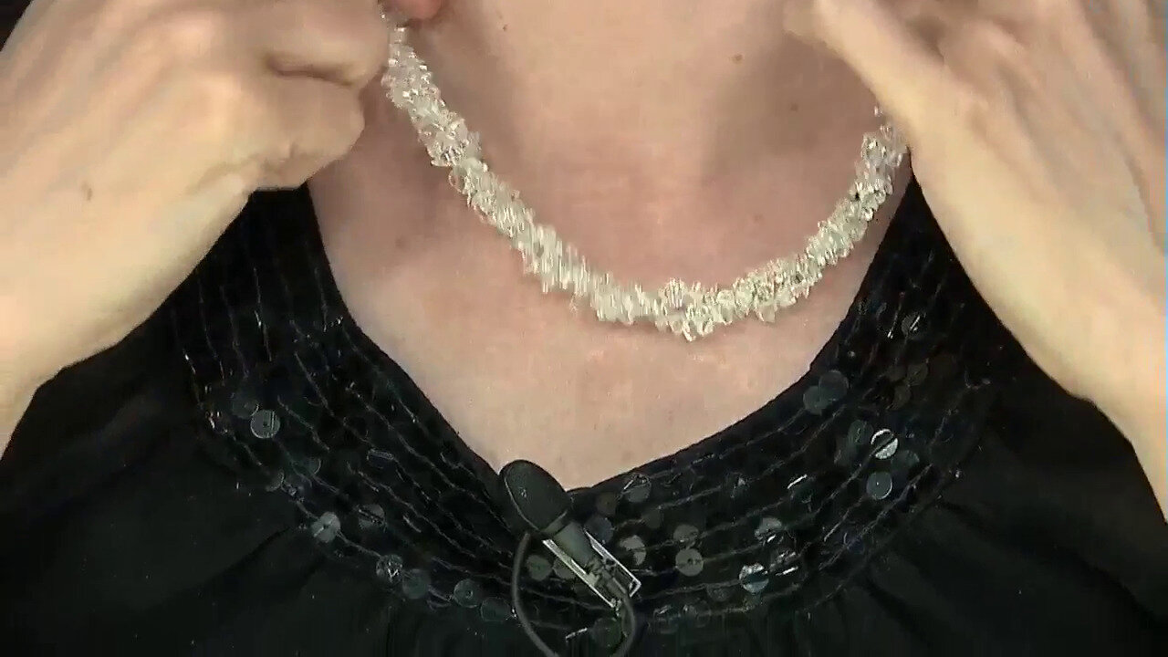 Video White Quartz Silver Necklace