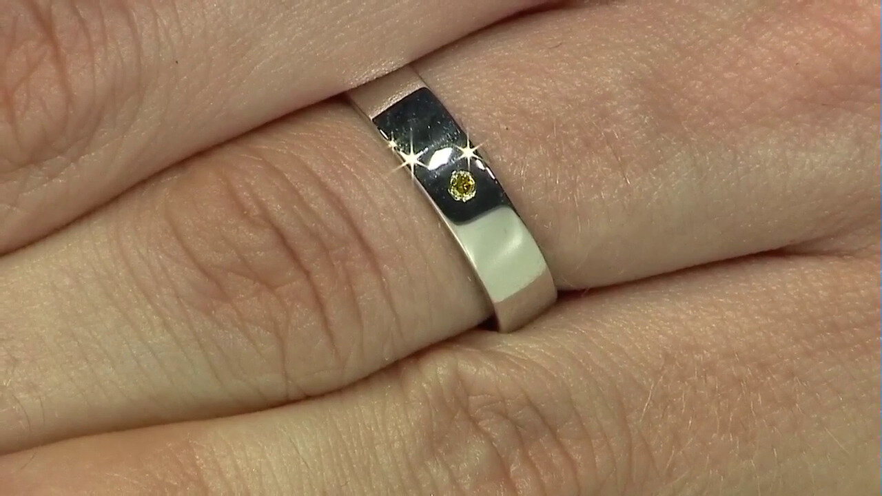 Video Anillo en plata con Diamante I3 amarillo