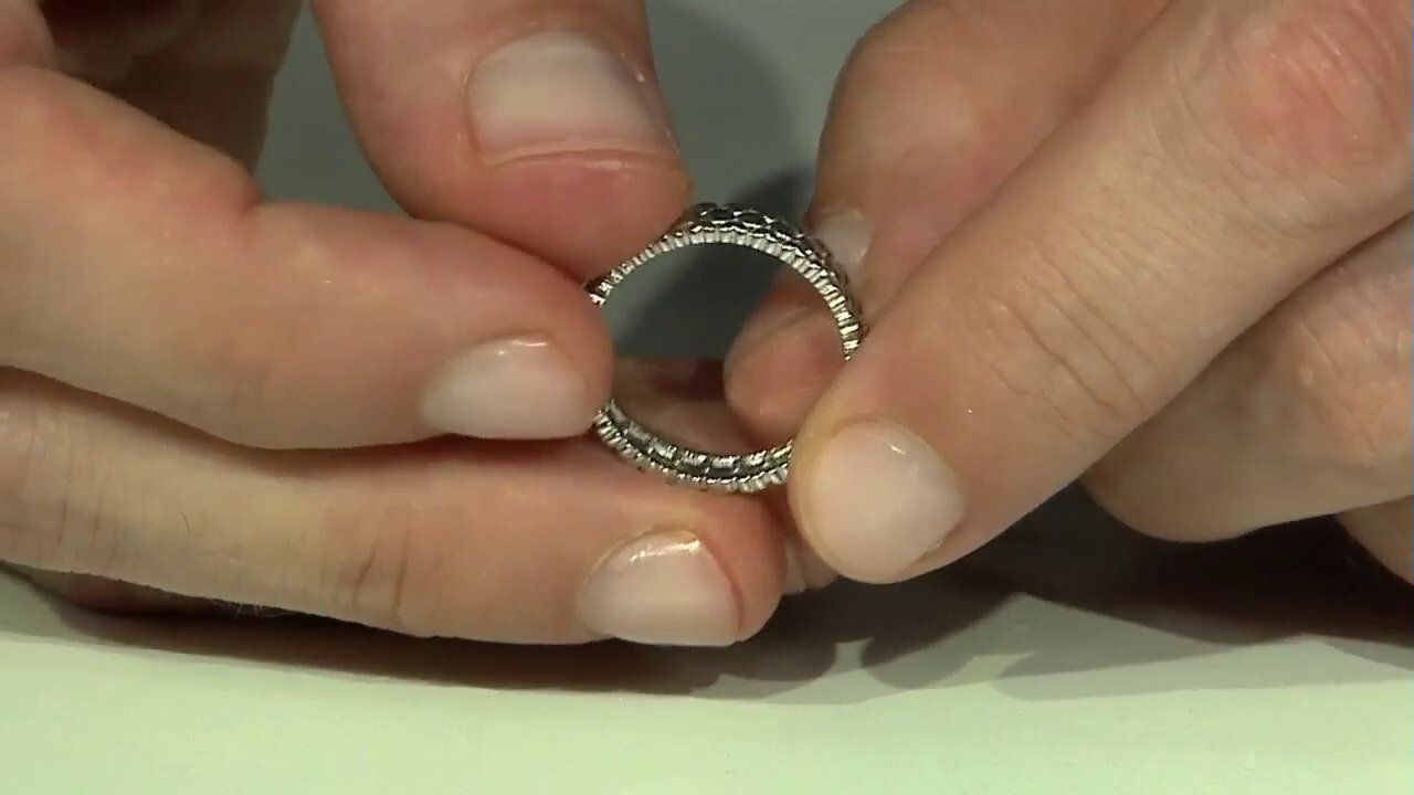 Video Anillo en plata con Topacio blanco