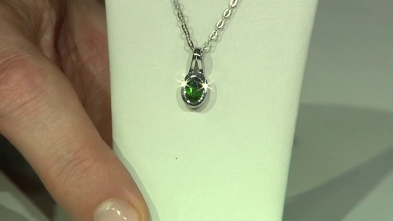 Video Russian Diopside Silver Pendant