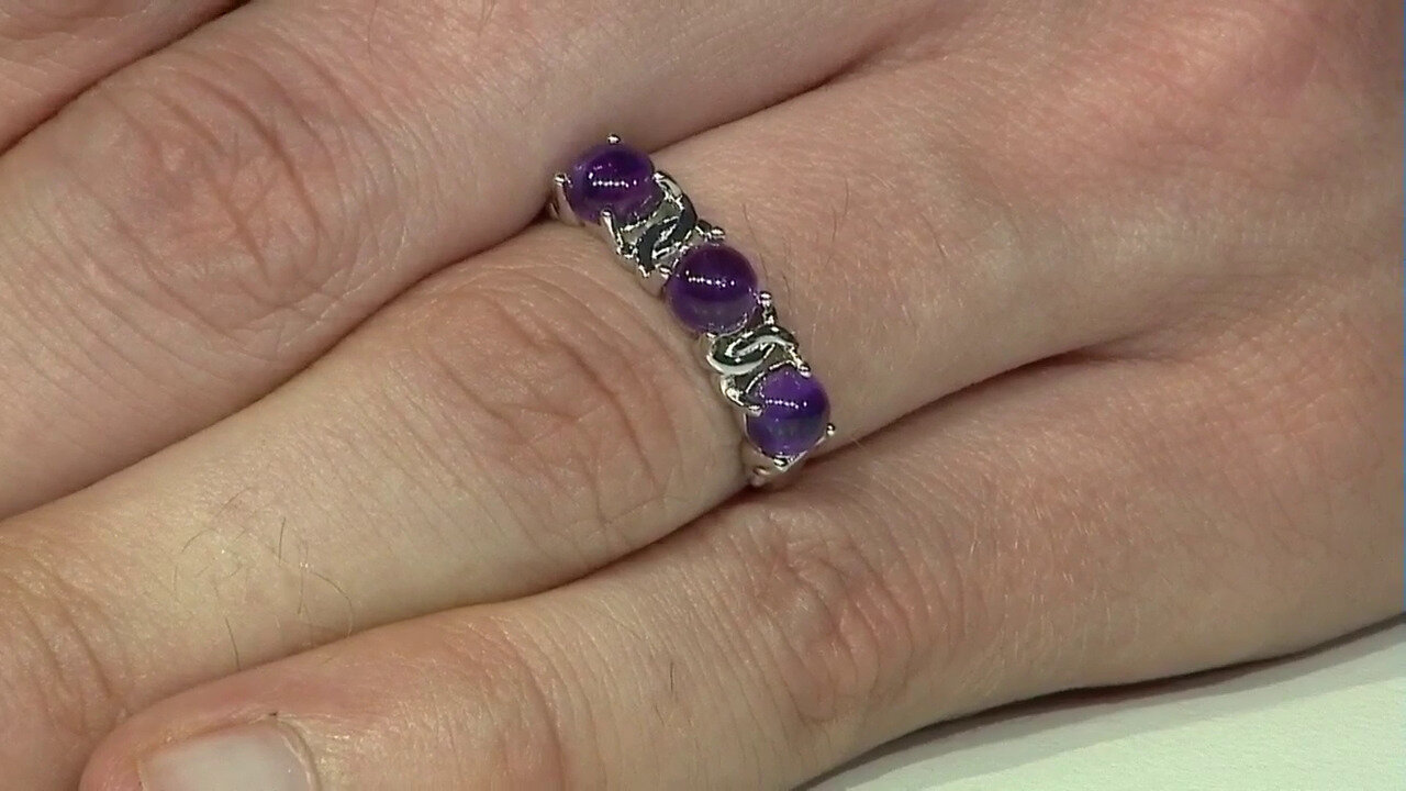 Video Zambian Amethyst Silver Ring