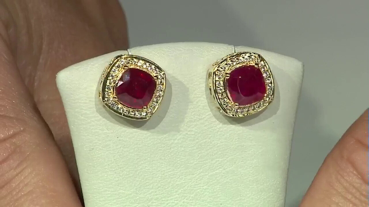 Video Madagascar Ruby Silver Earrings