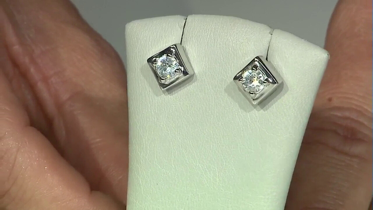 Video Zircon Silver Earrings