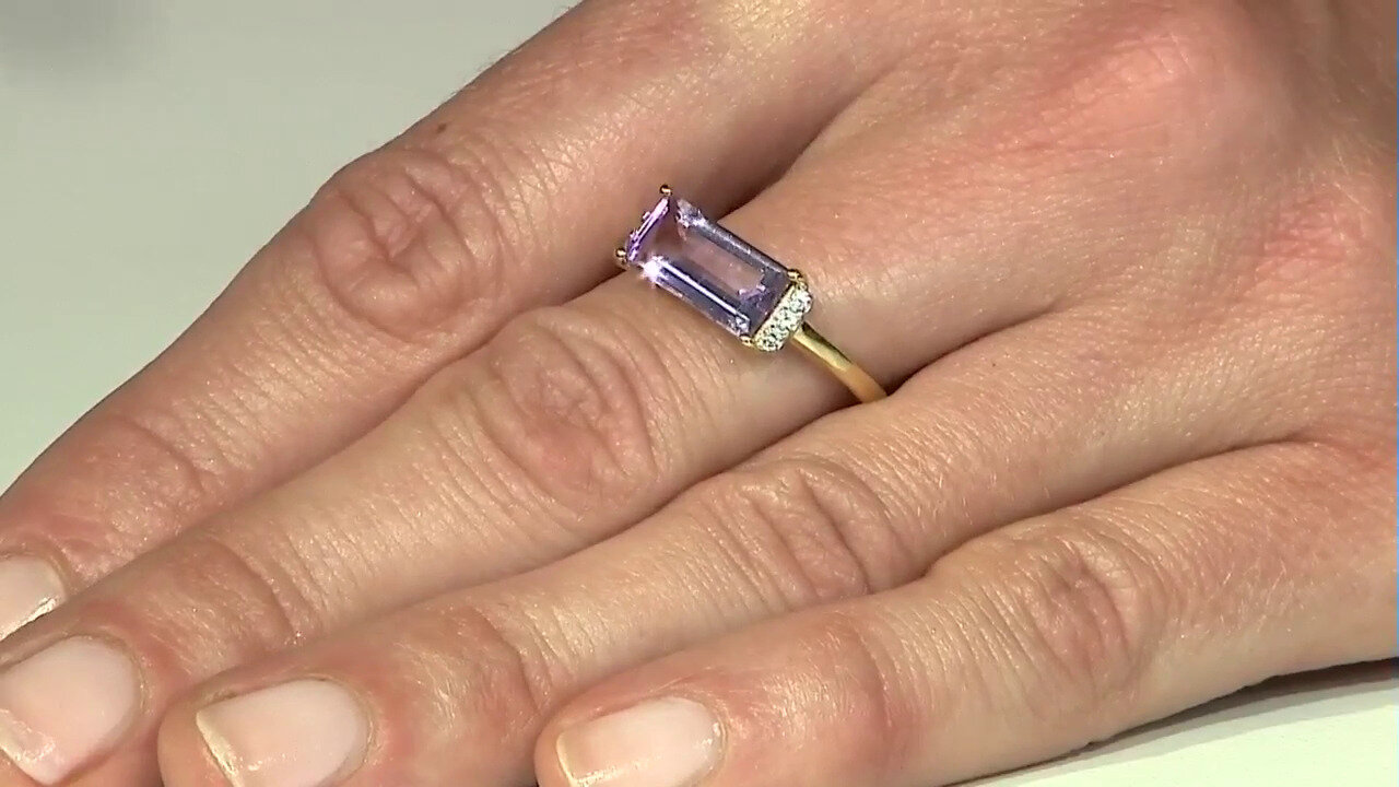 Video Anillo en plata con Amatista Rosa de Francia