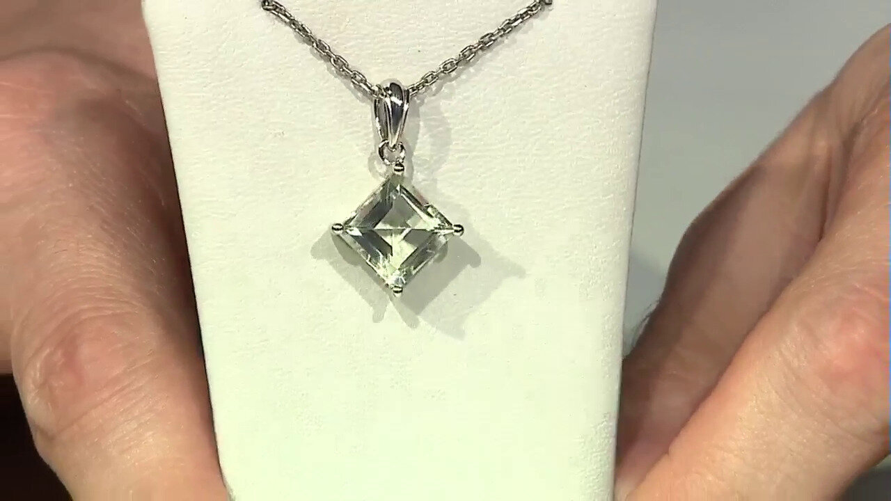 Video Green Amethyst Silver Pendant