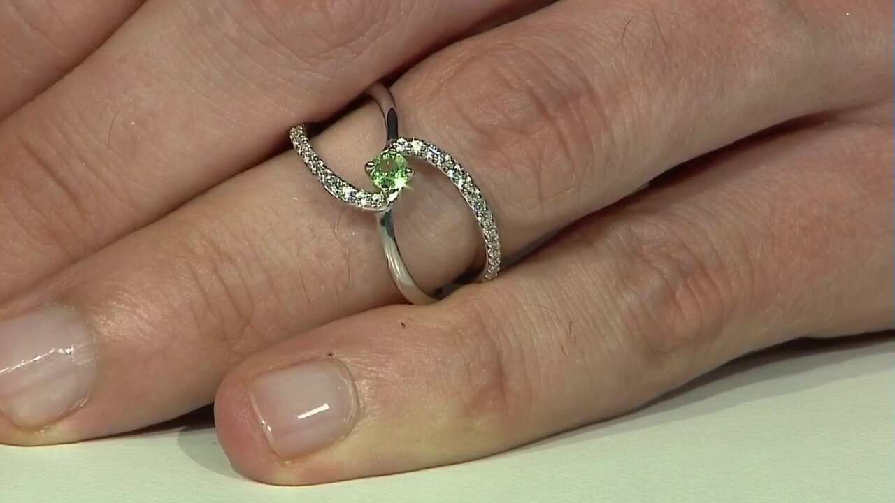 Video Tsavorite Silver Ring