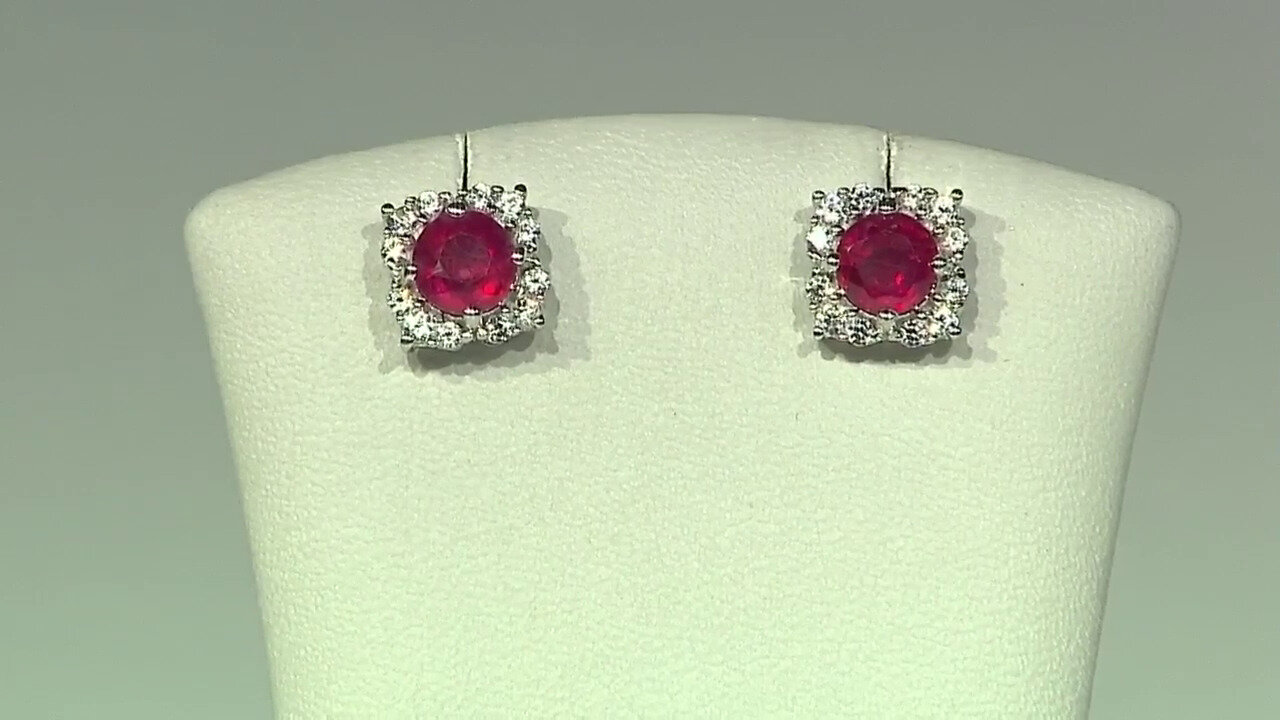 Video Madagascar Ruby Silver Earrings