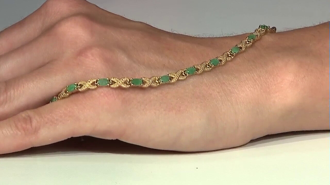 Video Brazalete en plata con Esmeralda de Brasil