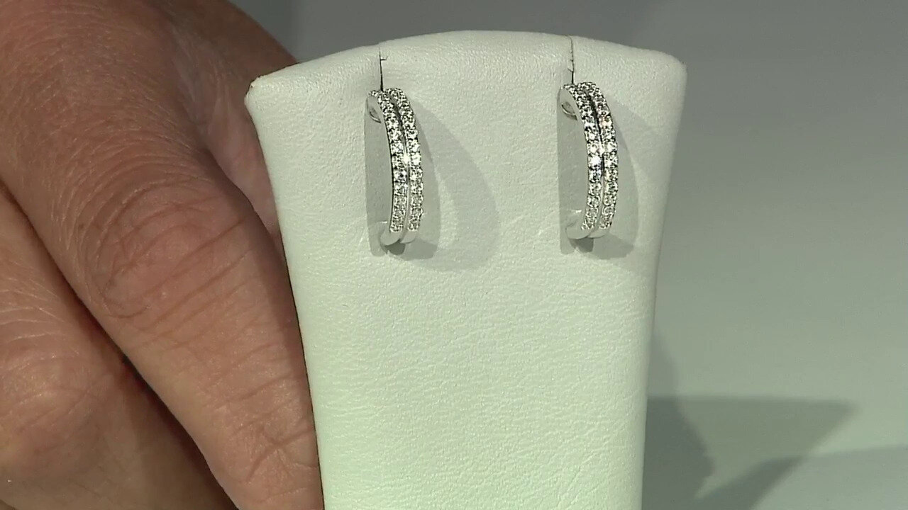 Video Zircon Silver Earrings