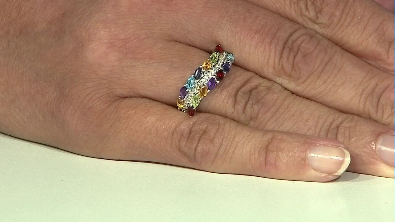 Video Swiss Blue Topaz Silver Ring