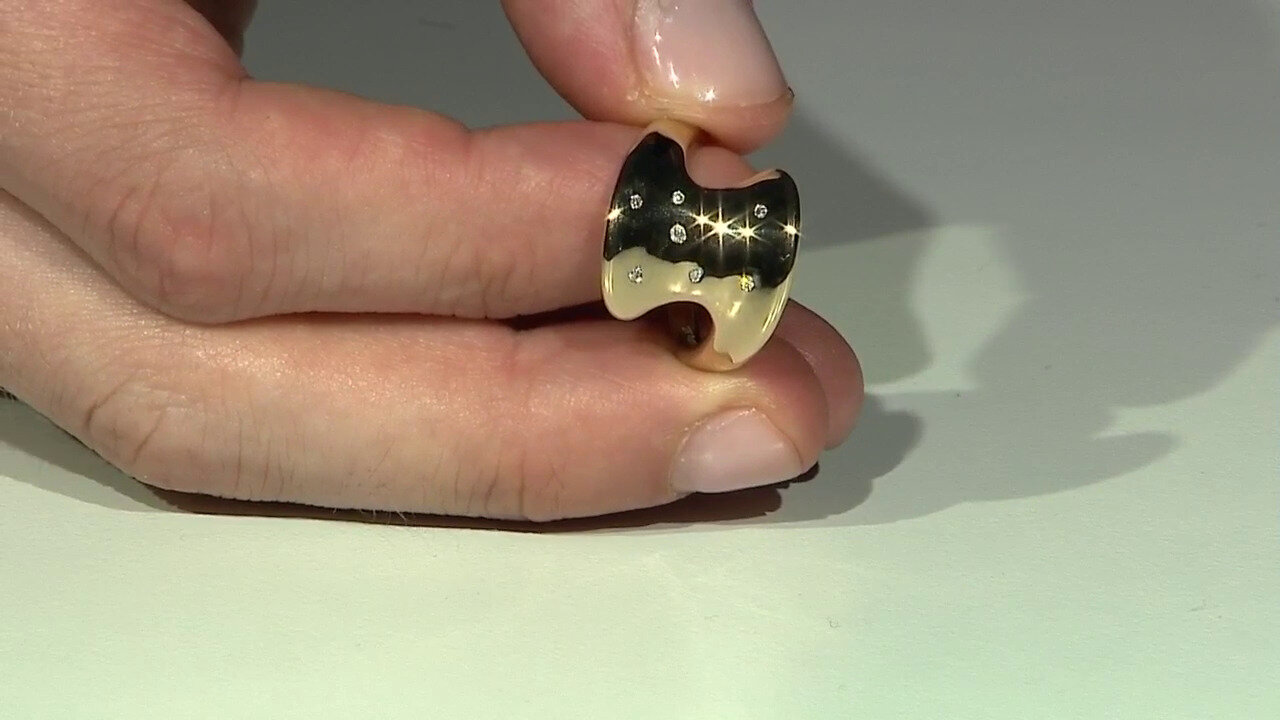 Video Zilveren ring met een Diamant SI1 (G) (Annette)