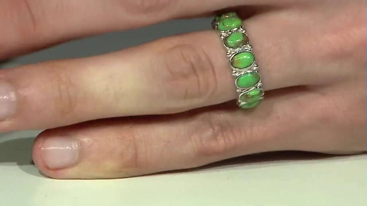 Video Bague en argent et Turquoise verte de Kingman