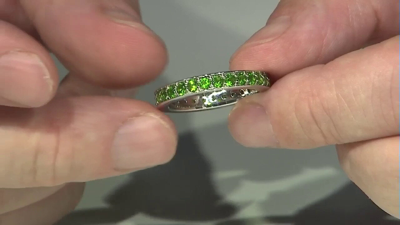 Video Russian Diopside Silver Ring