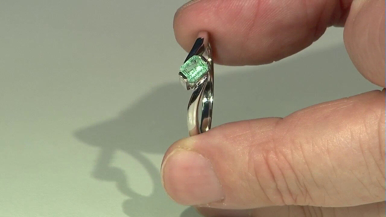 Video Anello in argento con Smeraldo Etiope