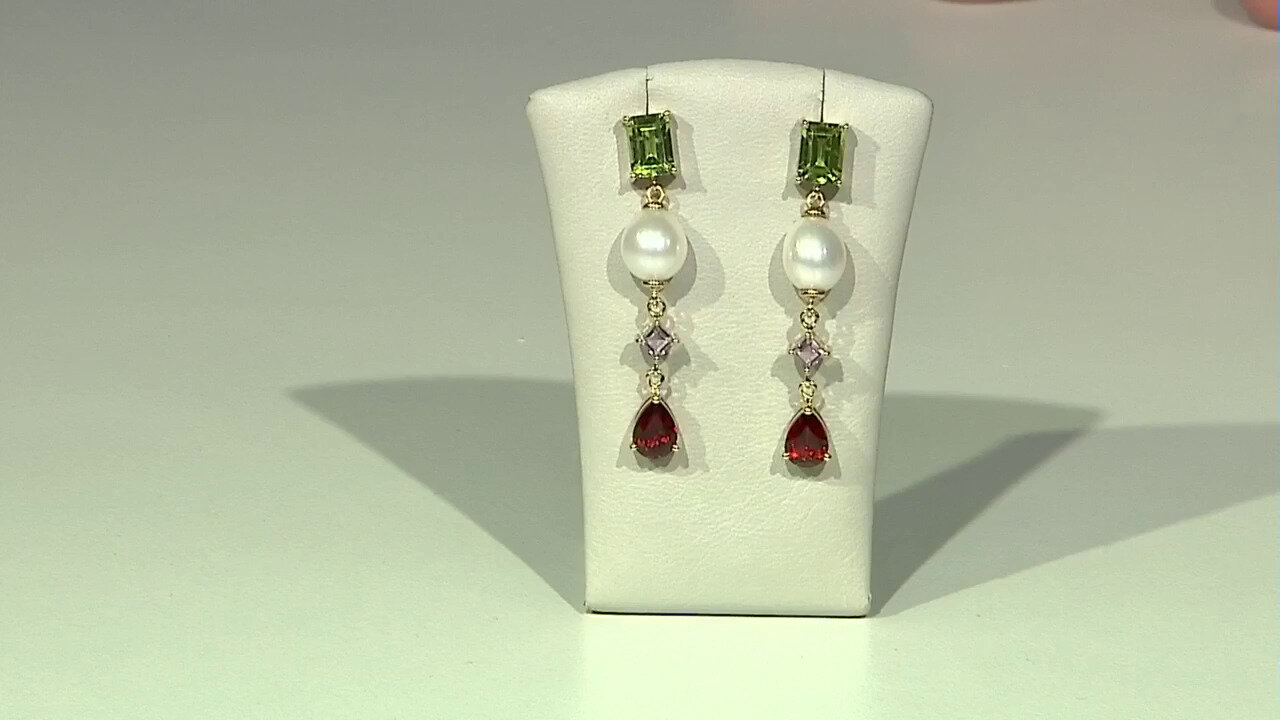 Video Boucles d'oreilles en argent et Perle blanche de culture d'eau douce