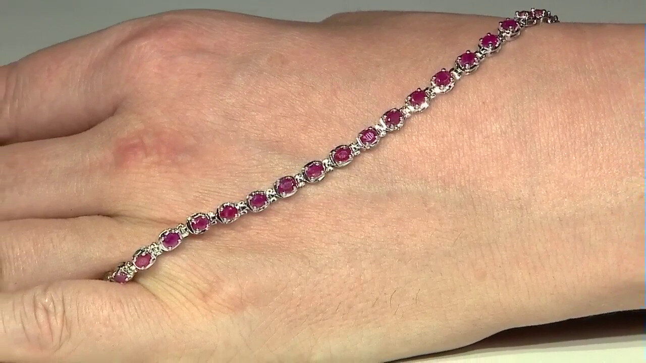 Video Bracelet en argent et Rubis