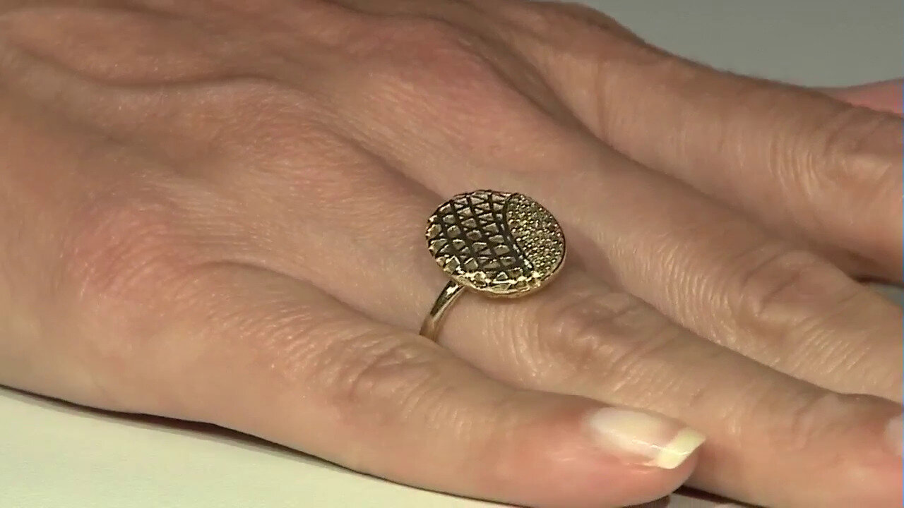 Video Gouden ring met I2 Champagne Diamanten (Ornaments by de Melo)