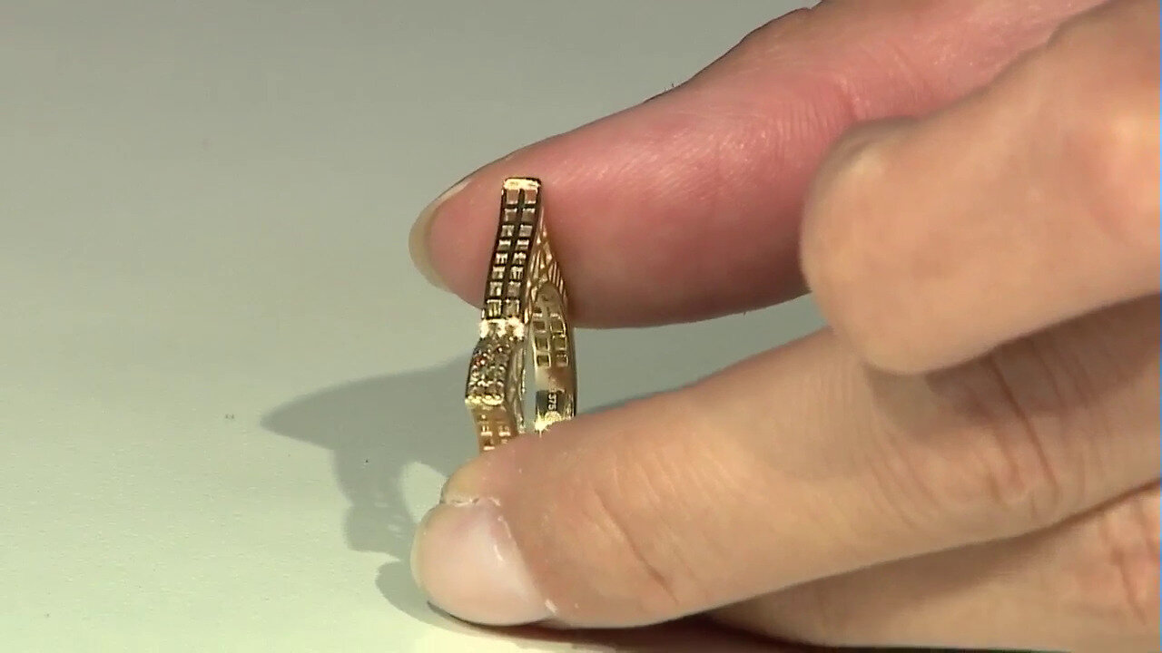 Video Gouden ring met I2 Champagne Diamanten (Ornaments by de Melo)