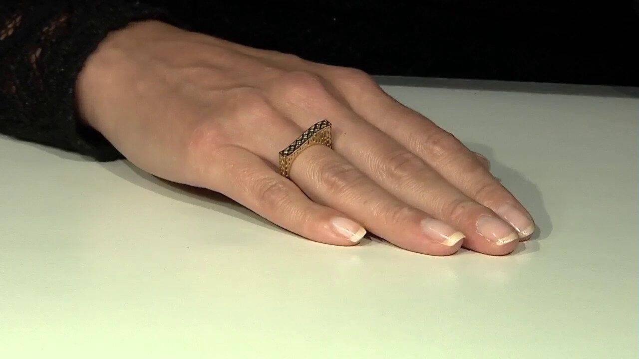 Video Gouden ring met I2 Champagne Diamanten (Ornaments by de Melo)