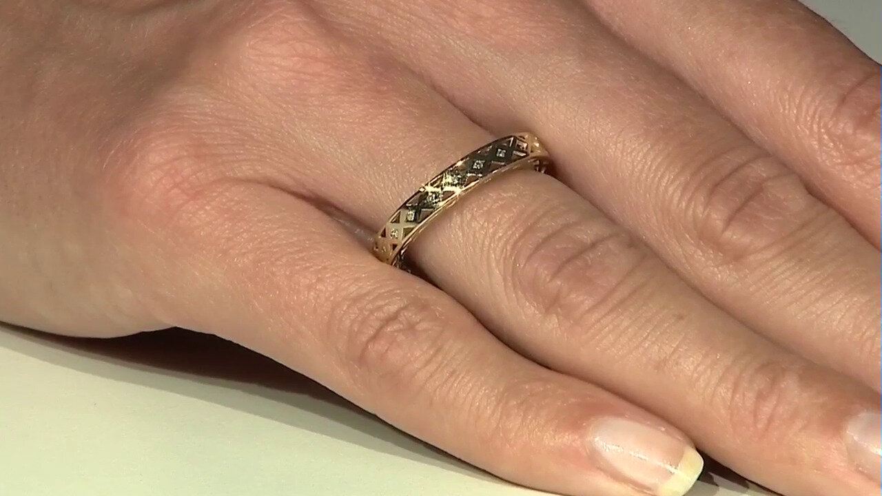 Video 9K I2 (J) Diamond Gold Ring (Ornaments by de Melo)