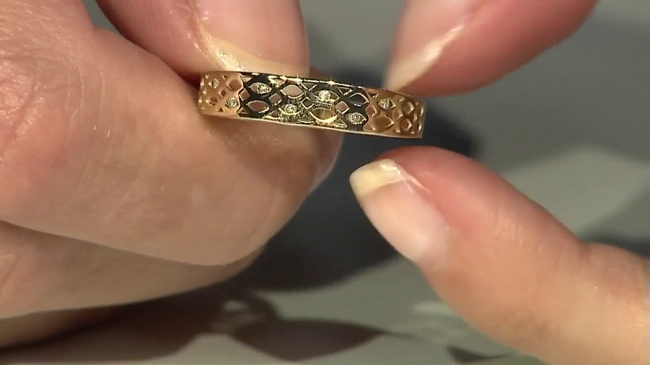 Video 9K I2 (J) Diamond Gold Ring (Ornaments by de Melo)