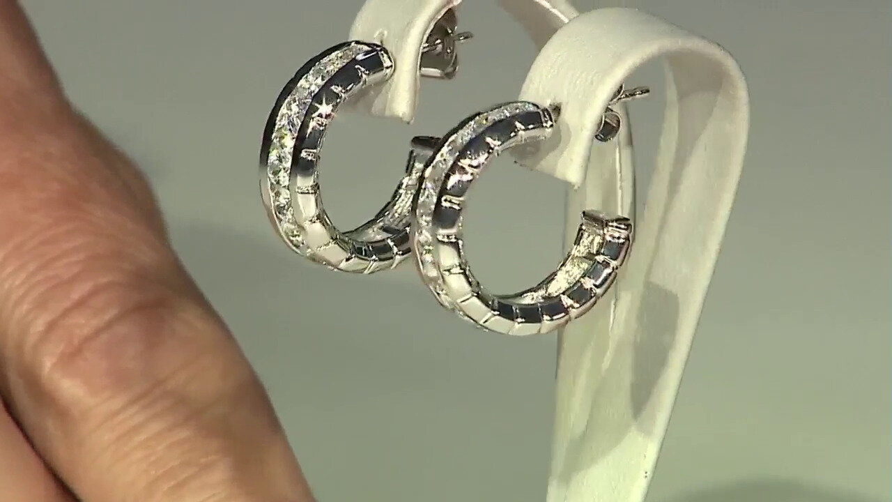 Video Boucles d'oreilles en argent et Zircon (de Melo)