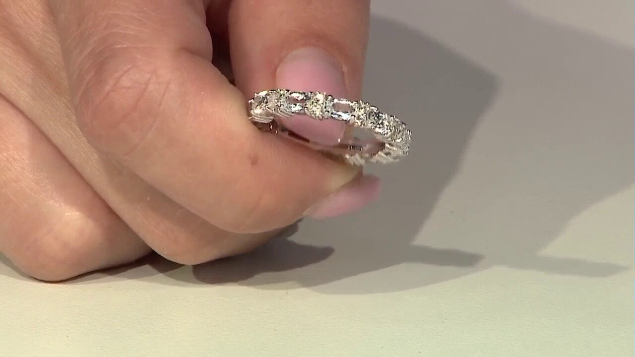 Video Bague en argent et Topaze blanche