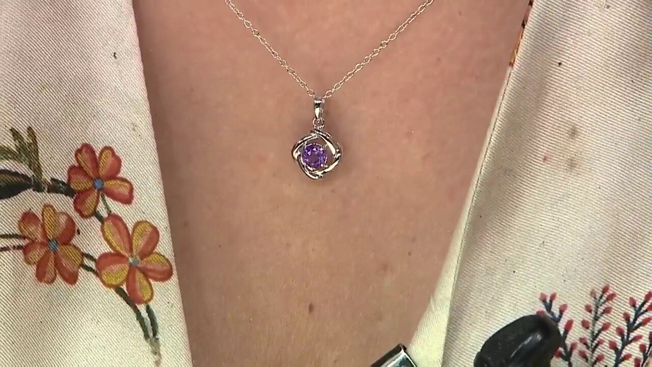 Video Amethyst Silver Necklace