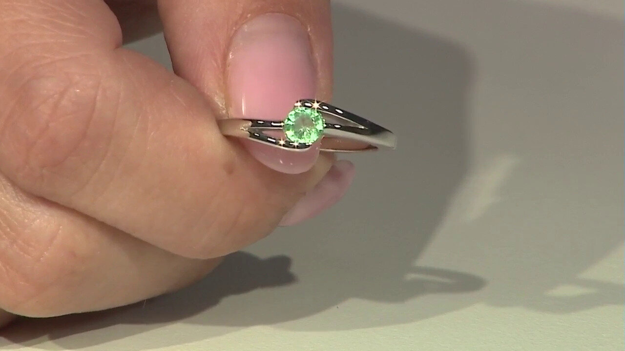 Video Russian Emerald Silver Ring