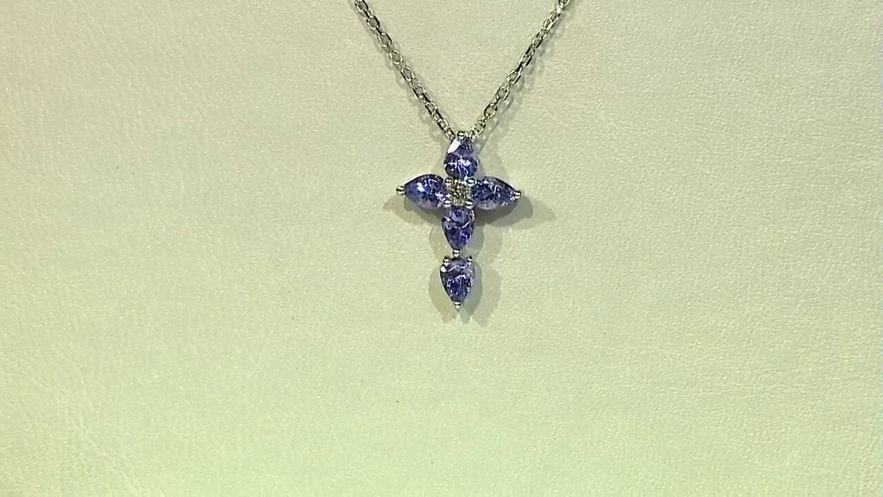 Video 10K AAA Tanzanite Gold Necklace