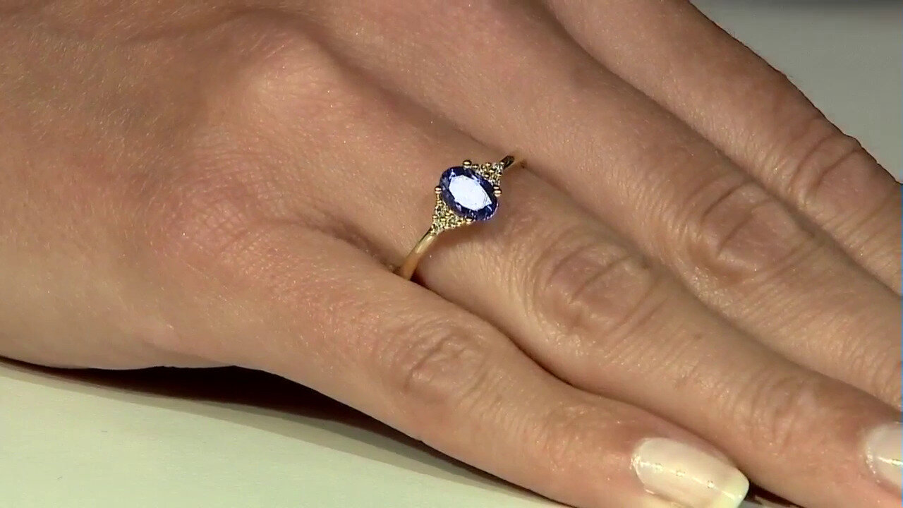 Video 10K AAA Tanzanite Gold Ring