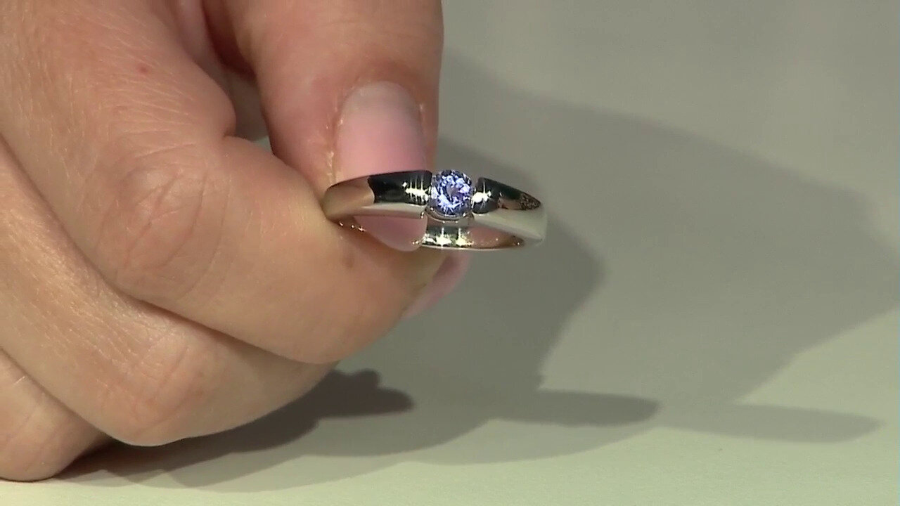 Video Unheated Tanzanite Silver Ring