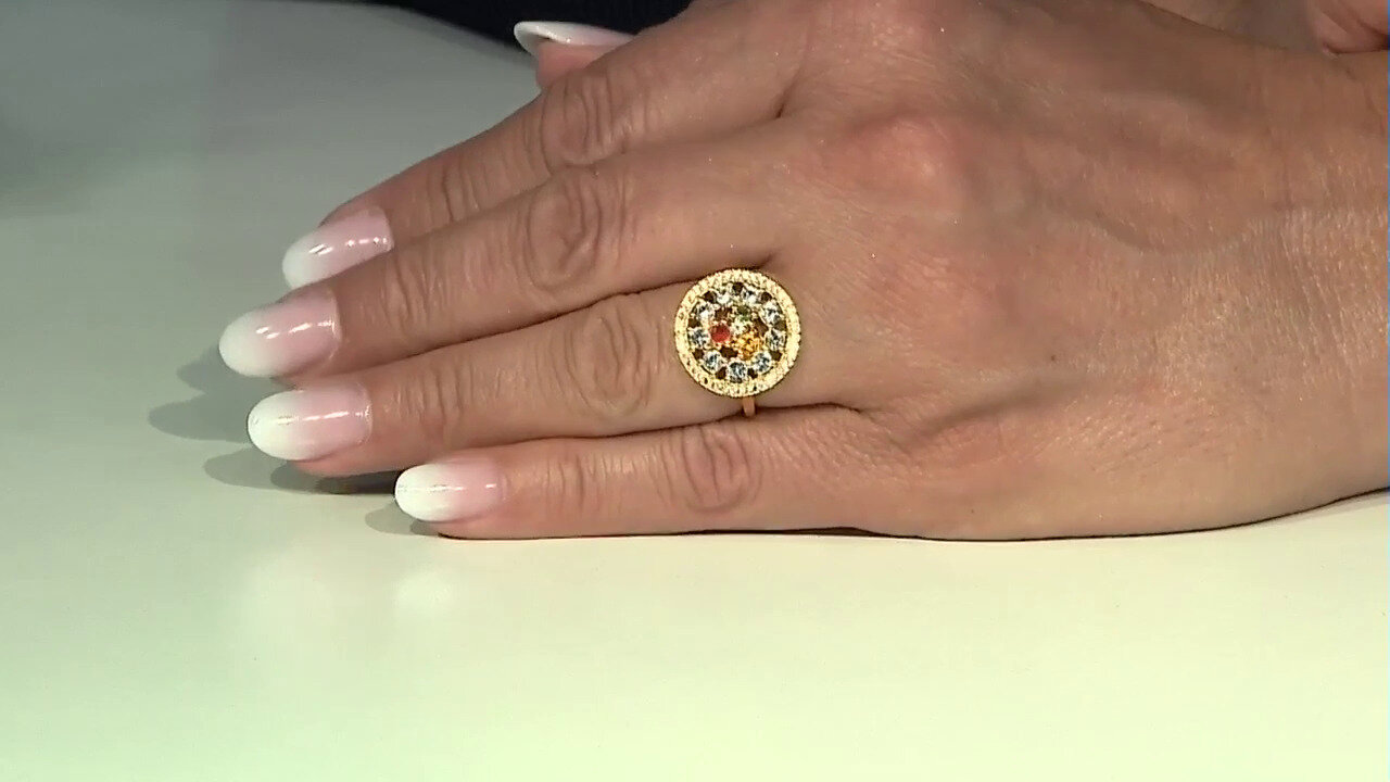 Video White Sapphire Silver Ring