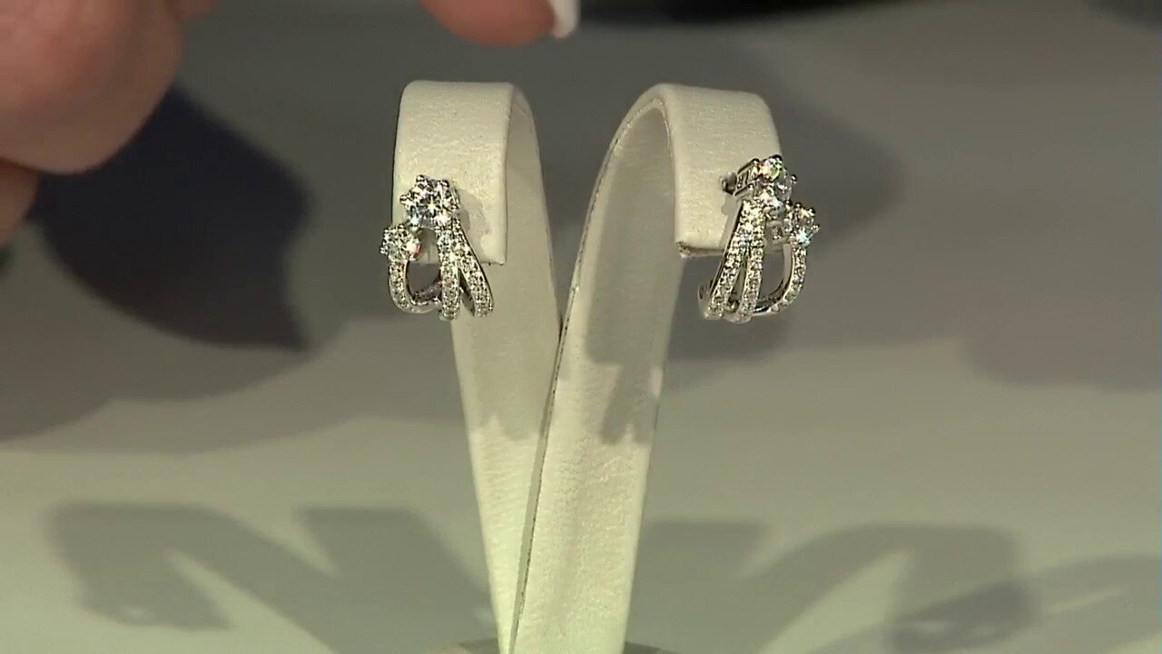 Video Zircon Silver Earrings