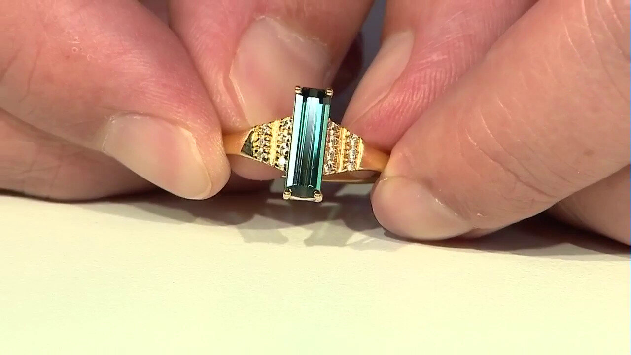 Video Bague en argent et Tourmaline verte de Benedito