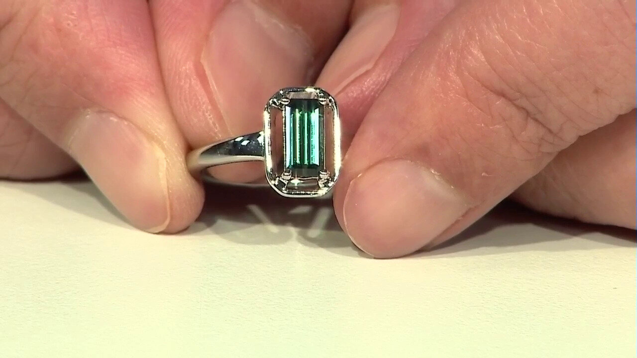 Video Benedito Green Tourmaline Silver Ring