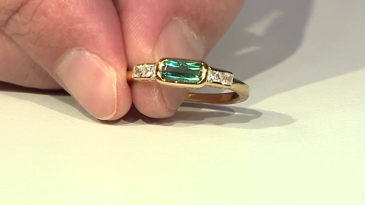 Video Benedito Green Tourmaline Silver Ring