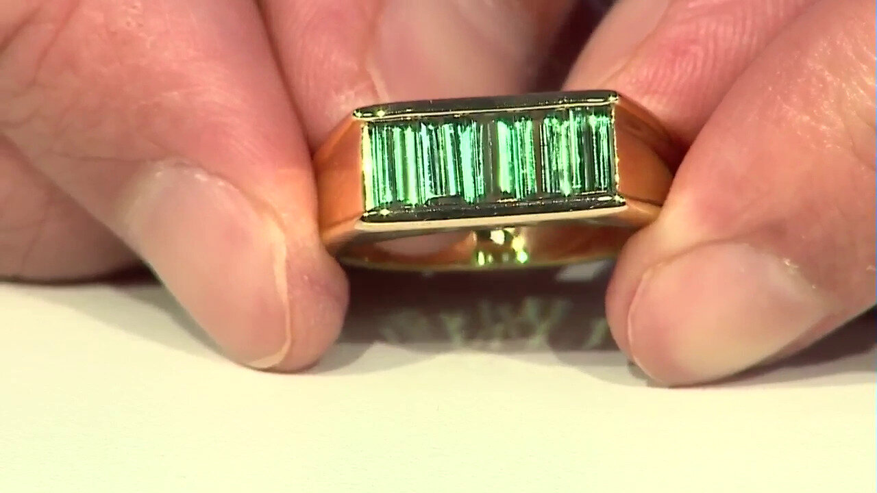 Video Anillo en plata con Turmalina verde Benedito