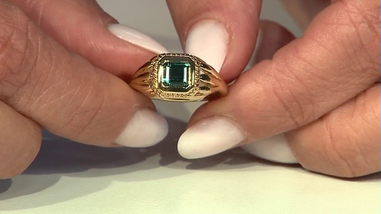 Video Benedito Green Tourmaline Silver Ring(Adela Silber)