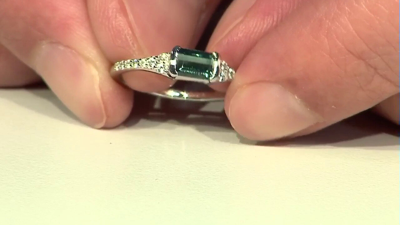 Video Benedito Green Tourmaline Silver Ring