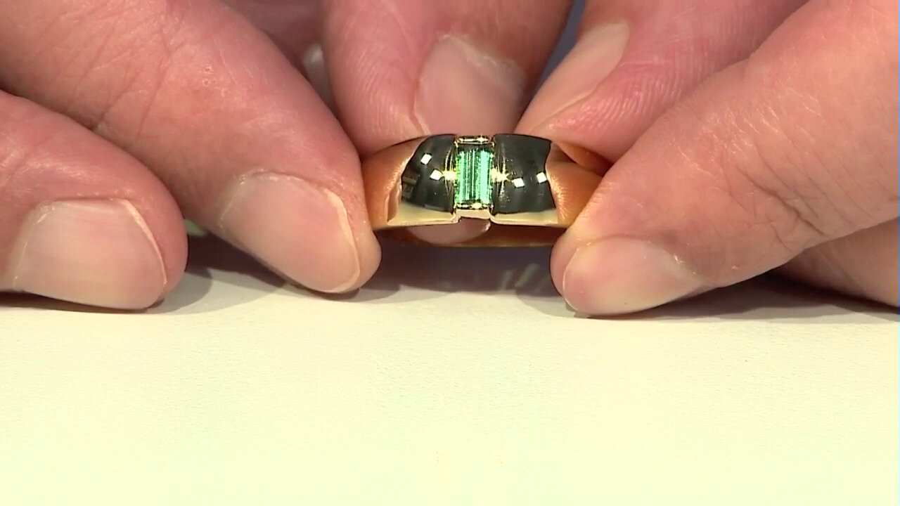 Video Anillo en plata con Turmalina verde Benedito