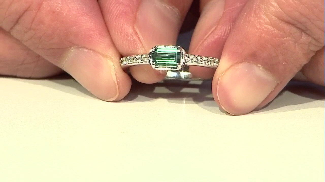 Video Benedito Green Tourmaline Silver Ring